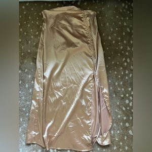 Cider gold maxi skirt w slit